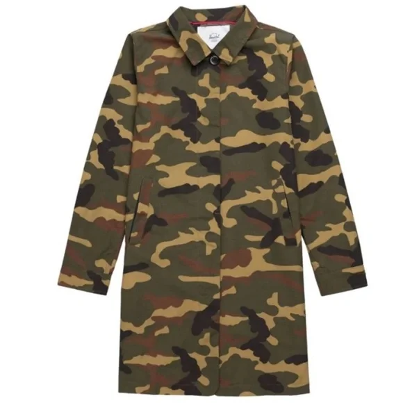 *NEW* Hershel Mac Rain Wind Resistant Jacket in Woodland Camo - Picture 1 of 16